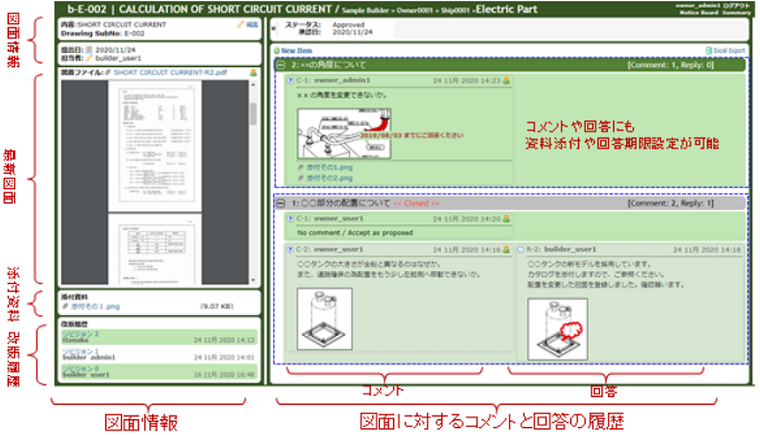 コメント・承認履歴の管理